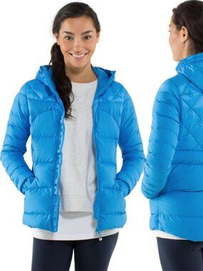 Lululemon Fluffin' Awesome Goose Down Jacket Women's 8* Cornflower Blue Hooded